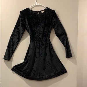 Black velvet dress